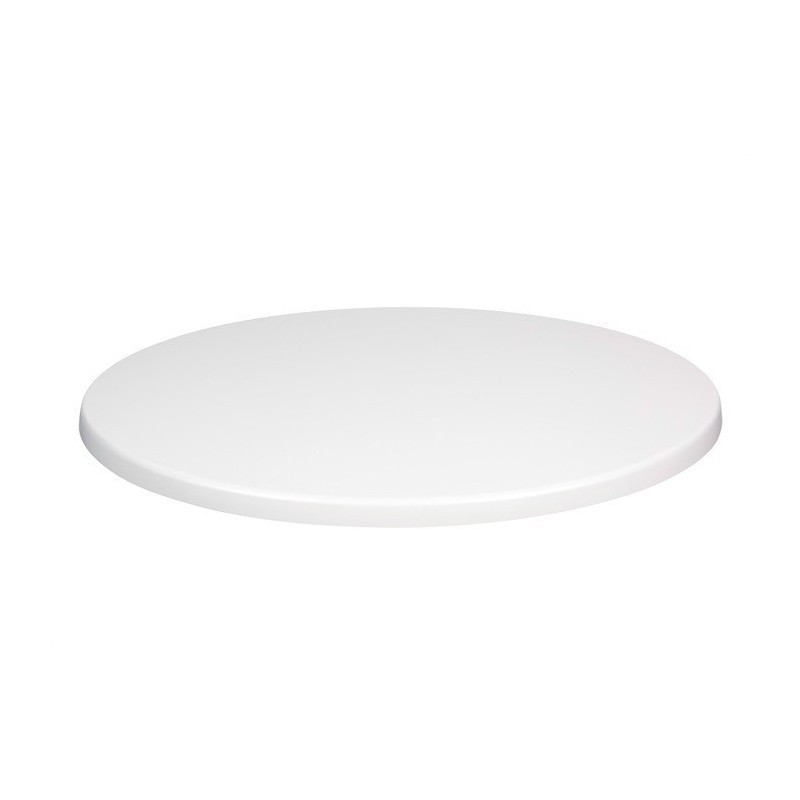 Tablero de mesa Werzalit-SM, BLANCO 01, 80 cms de diámetro*. (Pack de 2 unidades)