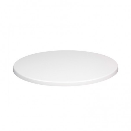 Tablero de mesa Werzalit-SM, BLANCO 01, 80 cms de diámetro*. (Pack de 2 unidades)