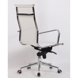 Sillón de oficina MAX NEW, alto, malla blanca