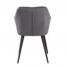 Sillón ROLANDO, metal, tapizado velvet 21 gris oscuro (Pack de 2 unidades)