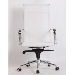 Sillón de oficina MAX NEW, alto, malla blanca