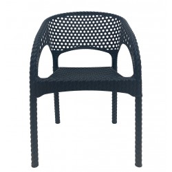 Sillón CALVIN, apilable, polipropileno antracita (Pack de 4 unidades)