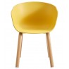 Sillón DANTE NEW (SU), metal, polipropileno amarillo (Pack de 4 unidades)