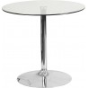 Mesa BERNIE 70R, cromada, cristal templado 70 cms diámetro