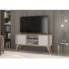 Mueble TV VITTA, blanco roto y cedro, 150 cms.