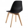 Silla MARAIS, madera, polipropileno negro (Pack de 4 unidades)