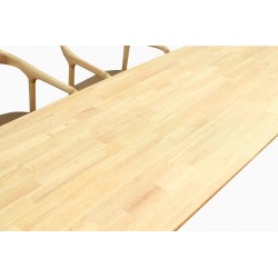 Mesa TRANSILVANIA, madera natural, 75 x 75 cms