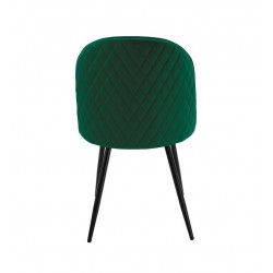 Silla MAGDA NEW, metal, tapizado velvet verde (Pack de 4 unidades)