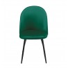 Silla MAGDA NEW, metal, tapizado velvet verde (Pack de 4 unidades)