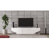 Mueble de TV VIOLET, biIaminado blanco brillo, 180 cms.