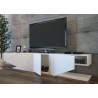 Mueble de TV VIOLET, biIaminado blanco brillo, 180 cms.