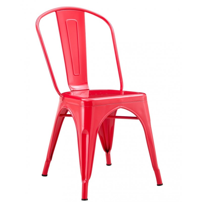 Silla TOL EK LIMITED, acero, rojo (Pack de 5 unidades)