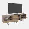 Mueble de TV SIMON, biIaminado nogal, 180 cms.