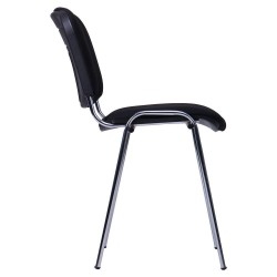 Silla NIZA NEW AM, chasis cromado, tejido A1, color negro* (Pack de 6 unidades)