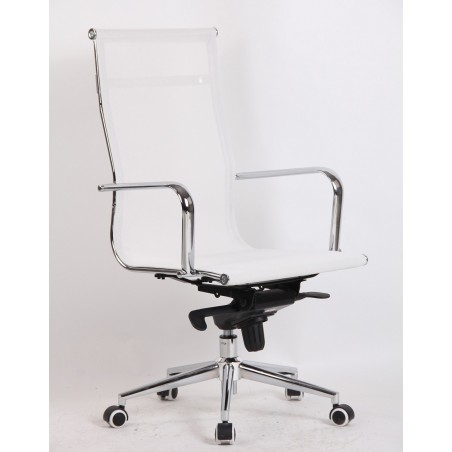 Sillón de oficina MAX NEW, alto, malla blanca