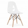 Silla STAR, madera, carcasa transparente (Pack de 4 unidades)