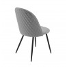 Silla MAGDA NEW, metal, tapizado velvet gris