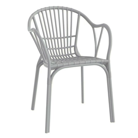 Sillón AMALFI, apilable, polipropileno gris pálido (Pack de 4 unidades)