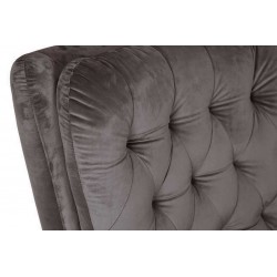 Sillón BÉCQUER, giratorio, regulable, tapizado velvet gris