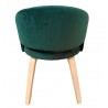 Sillón VISEU, contrachapado de madera de hevea, natural, velvet verde oscuro (Pack de 2 unidades)