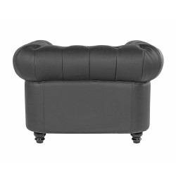 Sillón CHESTER NEW, similpiel negra