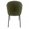 Sillón GIORGIO, metal, tapizado chenilla verde bosque (Pack de 2 unidades)