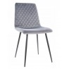 Silla LUCIA NEW, metal, tapizado velvet gris oscuro (Pack de 4 unidades)