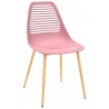 Silla UNCIBAY, metal, polipropileno rosa oscuro (Pack de 4 unidades)