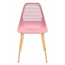 Silla UNCIBAY, metal, polipropileno rosa oscuro (Pack de 4 unidades)